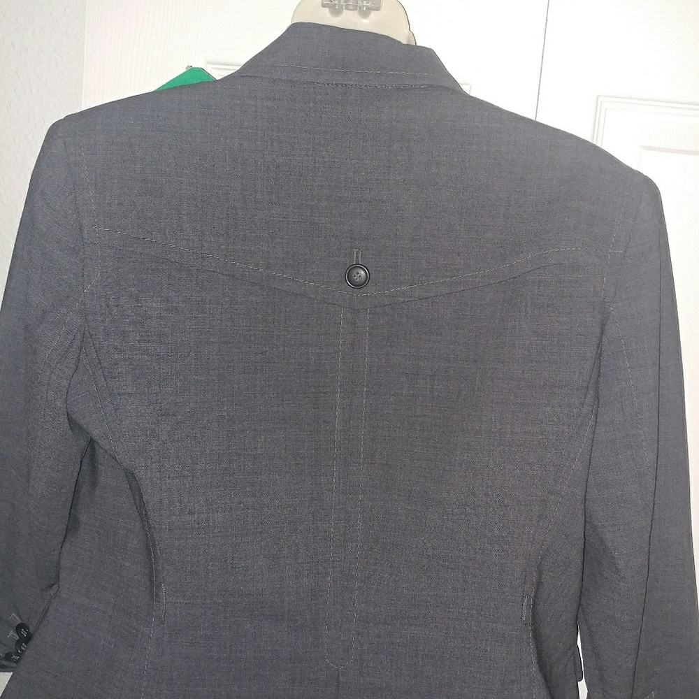 Express | 3/4 Sleeve Gray Button Front Jacket Pro… - image 6